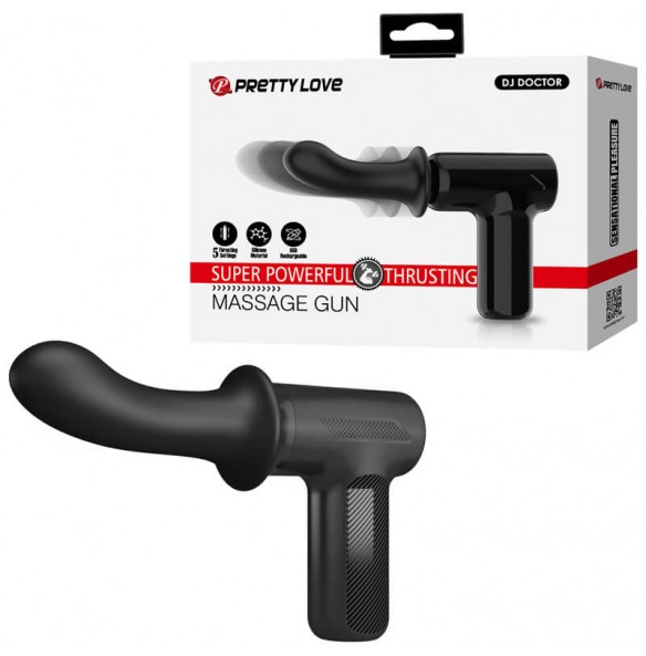 Pretty Love - DJ DOCTOR Fully Automatic Thrusting Massage Gun (Chargeable - Black) Pretty Love - DJ DOCTOR Fully Automatic Thrusting Massage Gun (Chargeable - Black)